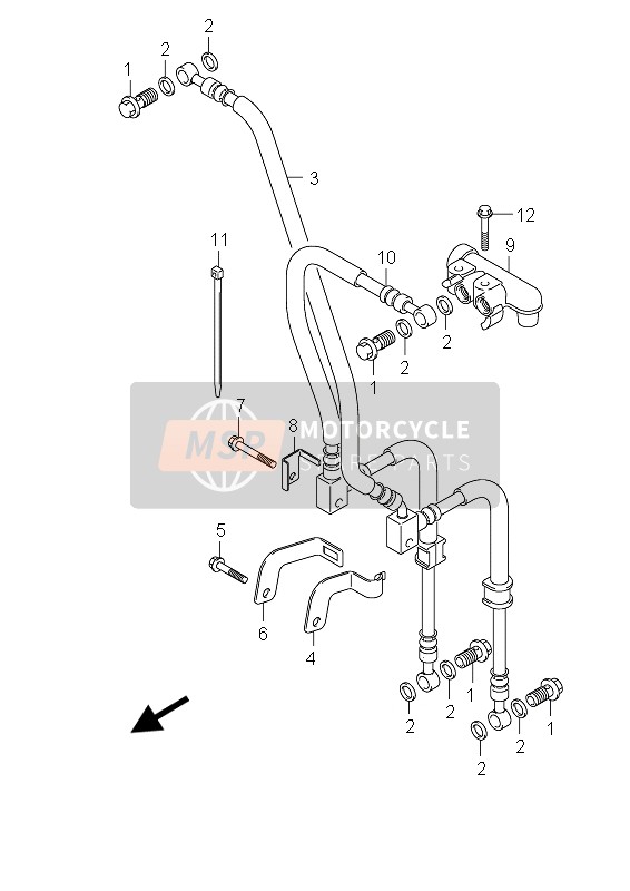 Suzuki UH125 BURGMAN 2011 Brake Hose for a 2011 Suzuki UH125 BURGMAN